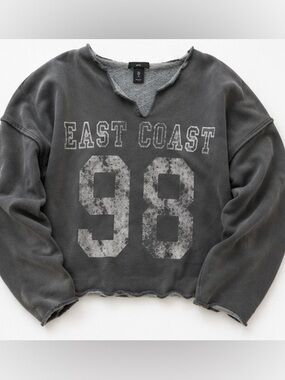 Forever 21 Gray Sherpa-Lined Pullover